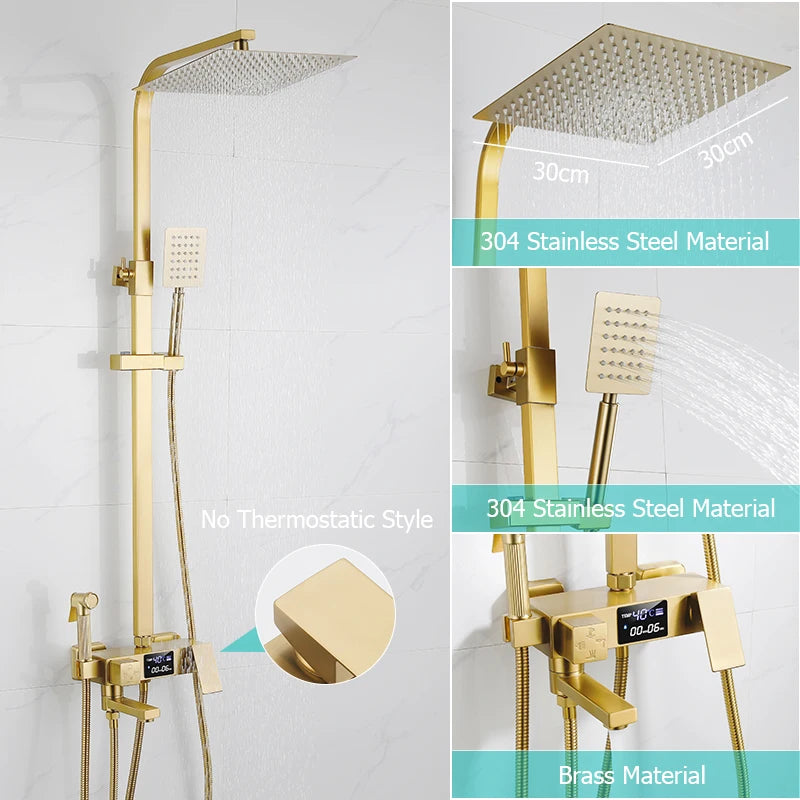Oxg Shower Faucet Digital Display Bathroom Shower Rain