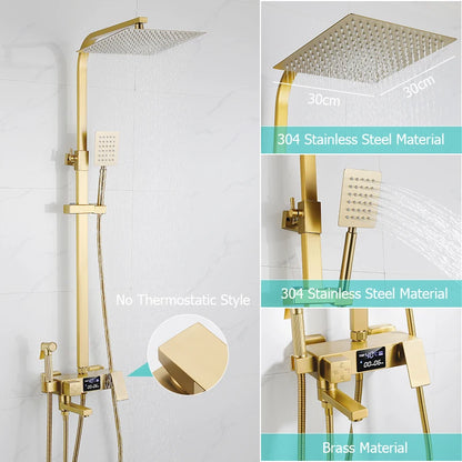Oxg Shower Faucet Digital Display Bathroom Shower Rain
