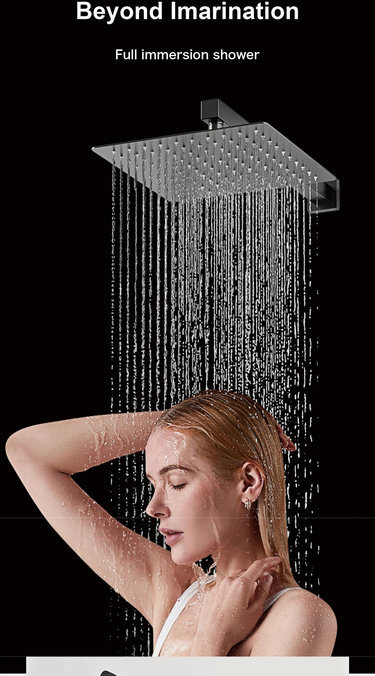 Luxury Bathroom Brass Gun Grey Wall-Mounted Shower System