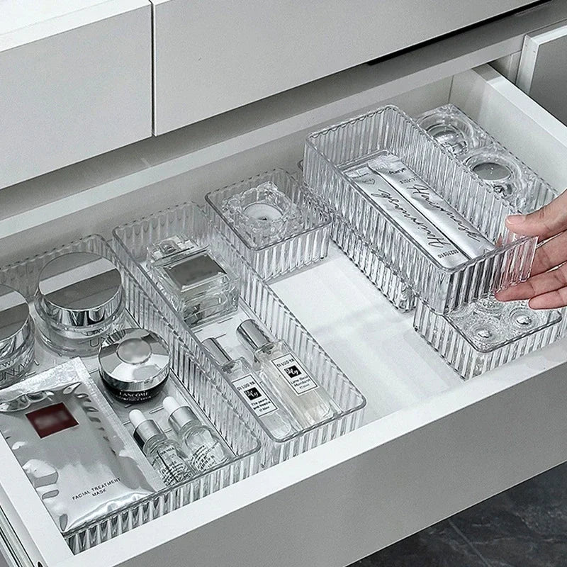 Clear Drawer Organizer Stackable Size Clear Makeup Drawer