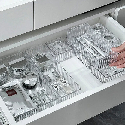 Clear Drawer Organizer Stackable Size Clear Makeup Drawer