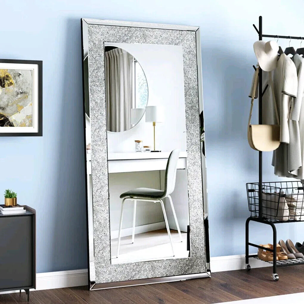 120x60cm Crystal Crush Diamond Wall Mirror Gorgeous