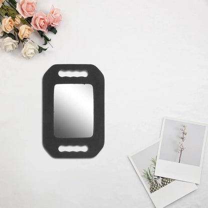 Handheld Barber Mirror Rectangle Shape Foam Back Wall