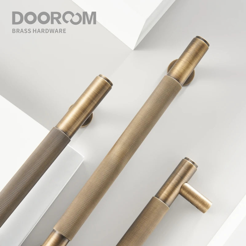 Dooroom Antique Brass Door Double Sided Stripe Linear