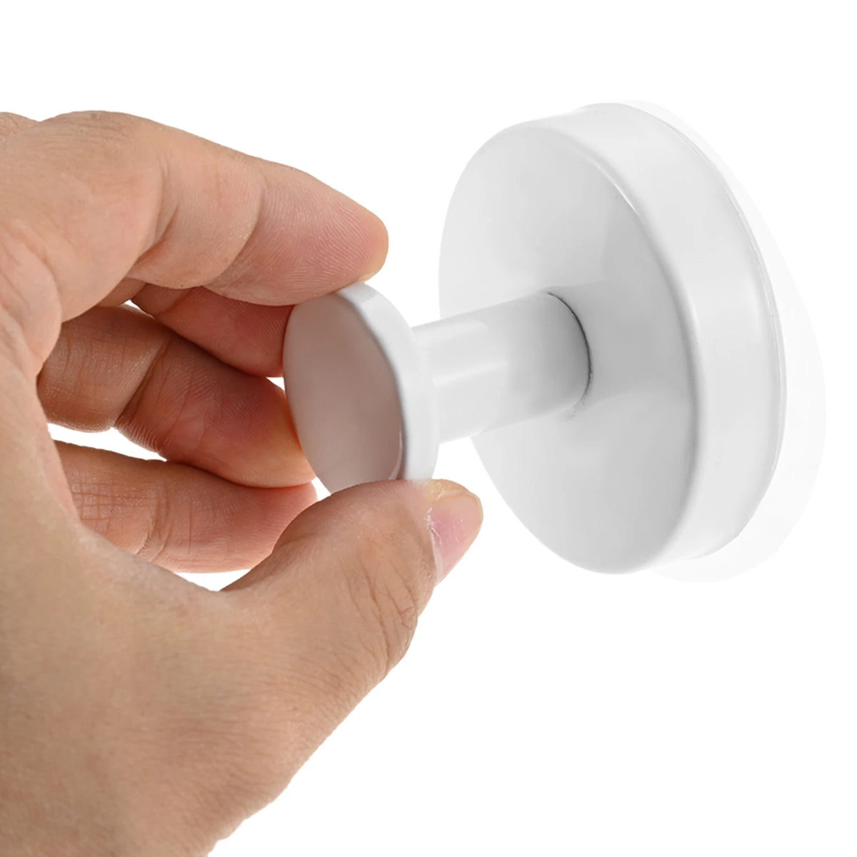 2pcs White Suction Cup Hooks Shower Removable Towel