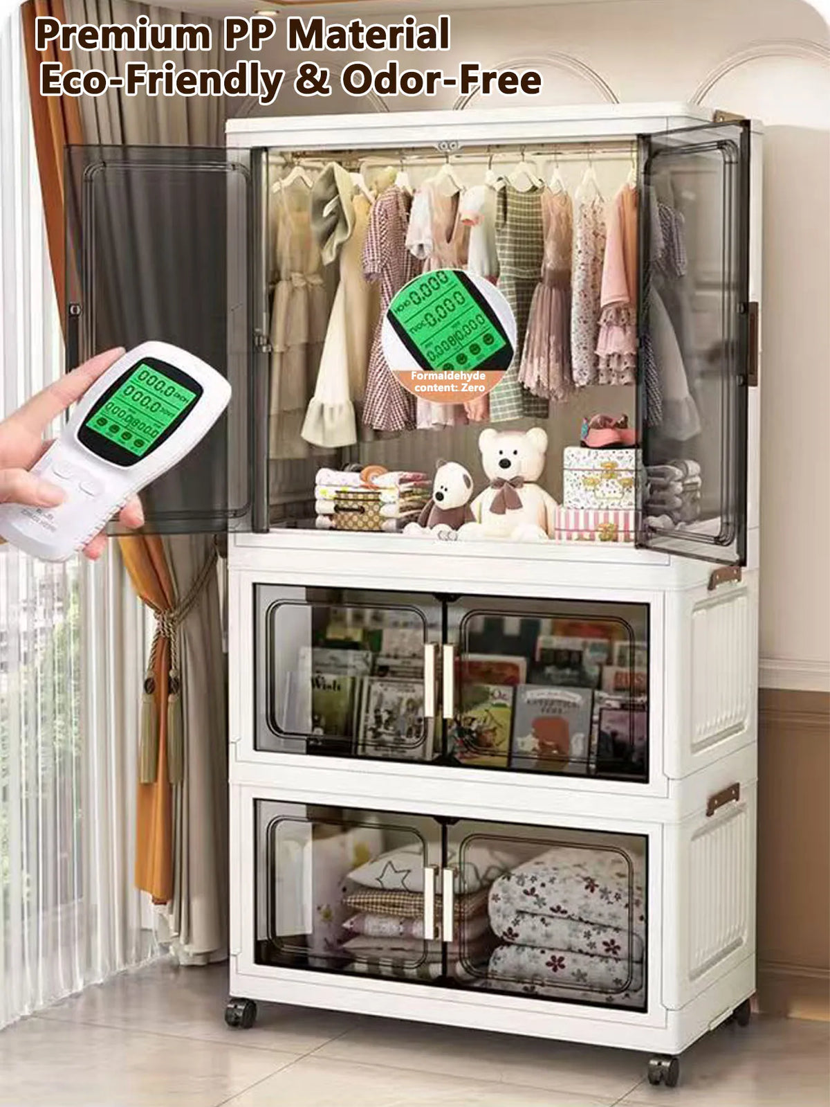 Multi-Functional Folding Storage Cabinet Doors Office Bathroom