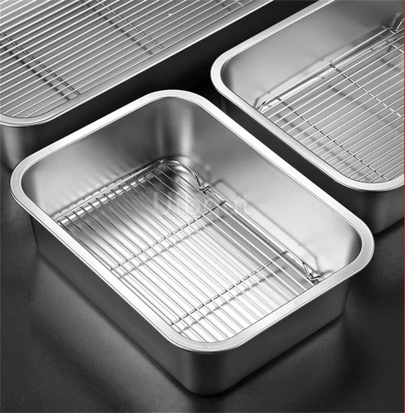 Deep Square Plate Basin Rack Pallet Stainless Steel
