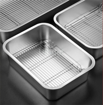 Deep Square Plate Basin Rack Pallet Stainless Steel