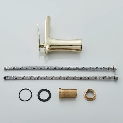 White Basin Faucet Waterfall Spout Bathroom Mixer Tap