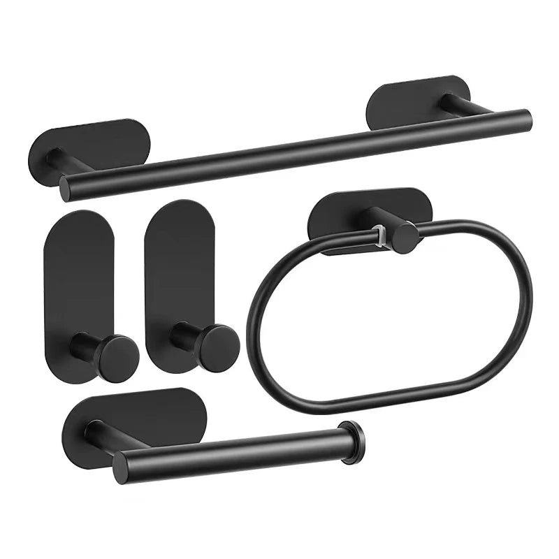 No Drilling Stainless Steel Towel Bar Paper Holder