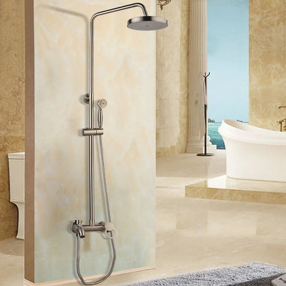 Kemaidi Shower Faucets Nickel Brushed Adjustable Rain Shower