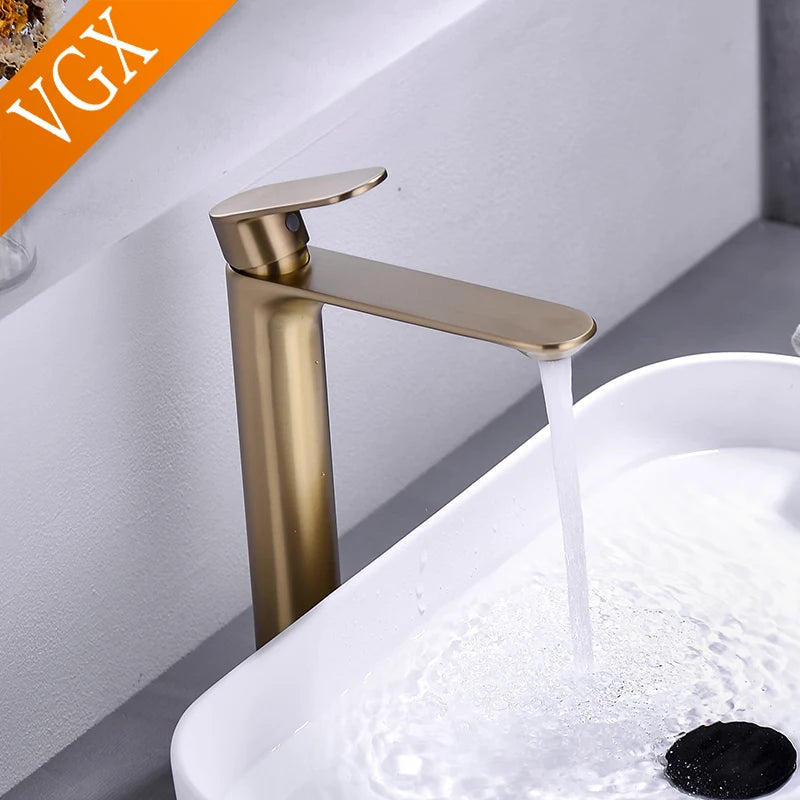 Vgx Bathroom Faucets High Basin Mixer Sink Tall