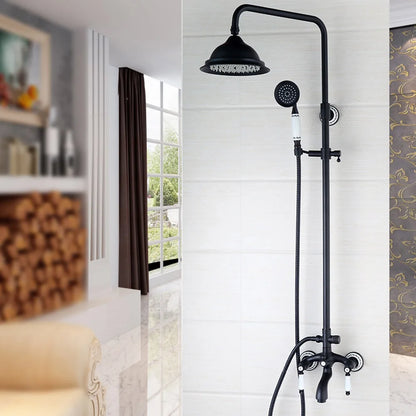Kemaidi Bathroom Black Shower Wall Mounted Rainfall Shower
