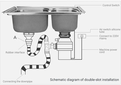Divedeer Food Waste Disposer 220v/560w Food Residue Pulverizer