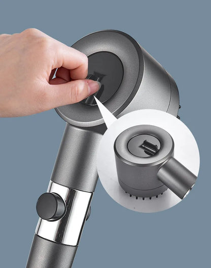 High-Pressure Shower Head 3-Mode Adjustable Spray Massage Brush