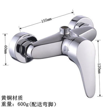 Brass Shower Faucet Mixer Valve Shower Head Hidden