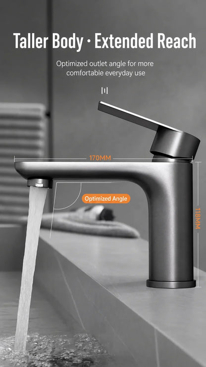 Bathroom Sink Faucet Stainless Steel Cold Mixer Tap