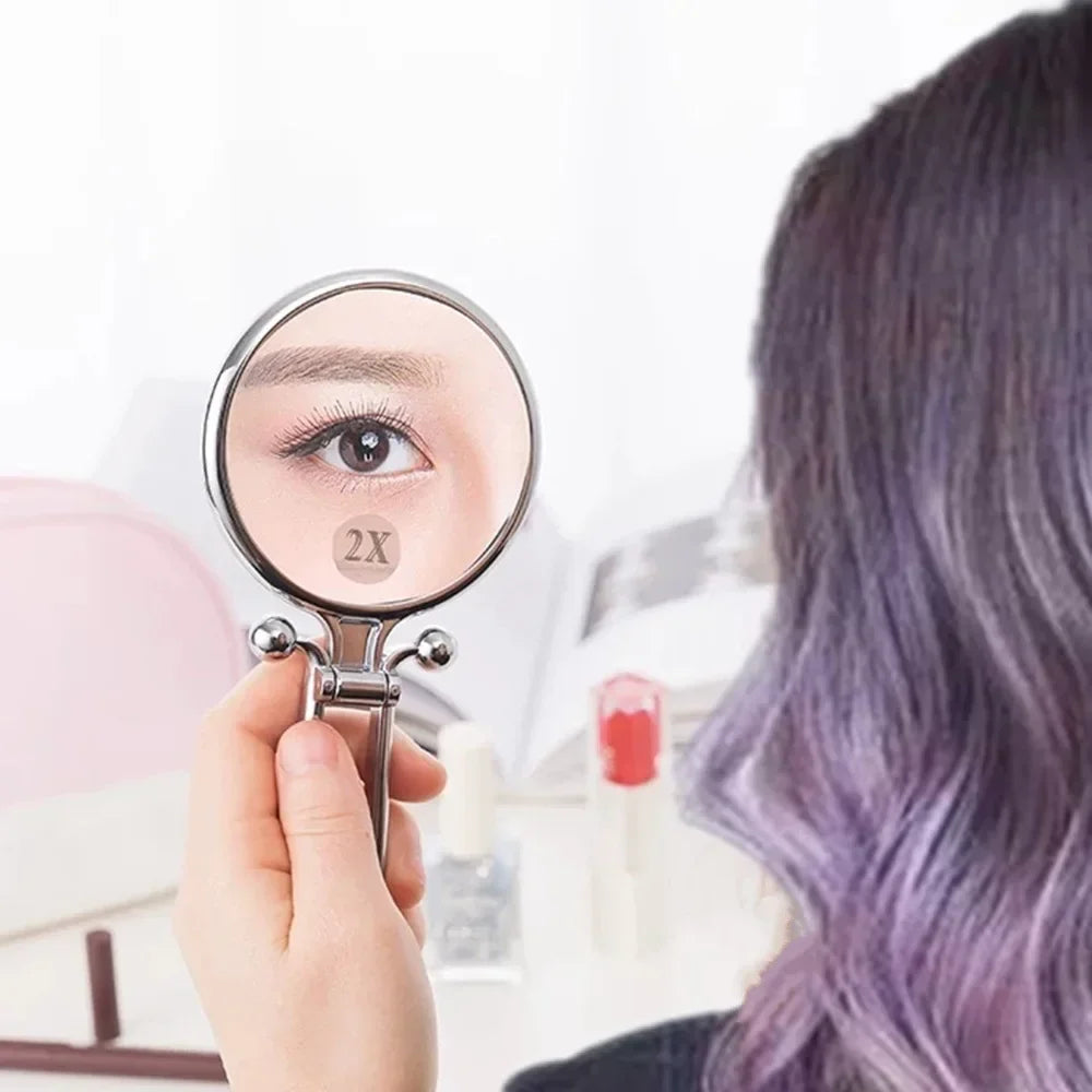 2/5/10x Bright Magnifying Makeup Mirror Handheld Vanity Mirrors