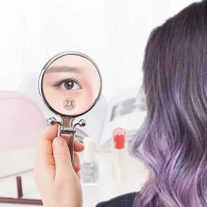 2/5/10x Bright Magnifying Makeup Mirror Handheld Vanity Mirrors