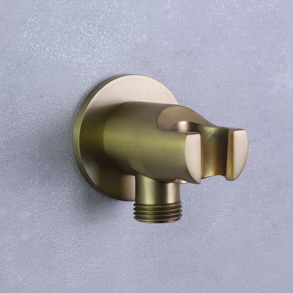 Square Hand Shower Bracket Brass Body Angel Adjustable