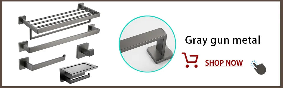 Matte Black Bathroom Hardware 304 Stainless Steel Towel