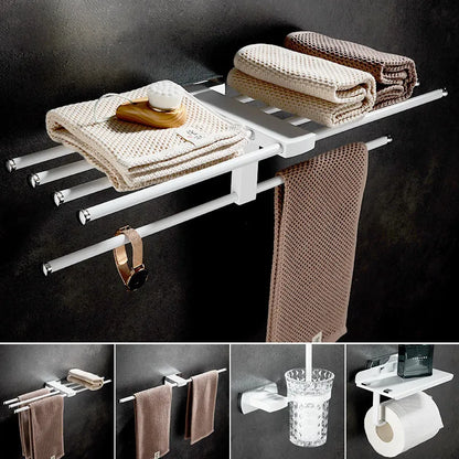 Brushed Gold Bathroom Towel Rack Paper Holder Toilet