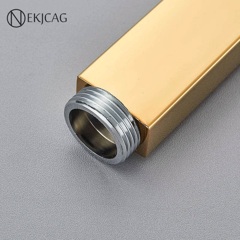 Square Extension Tube Bathroom Shower Faucet Extra Extend