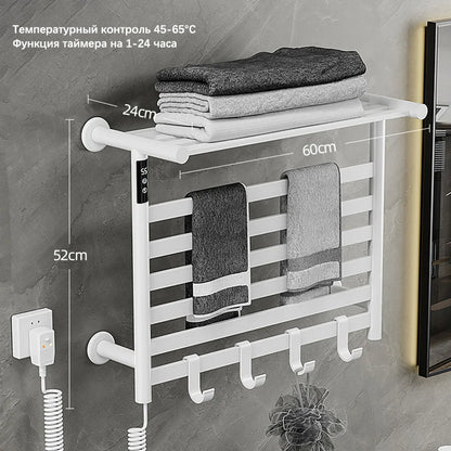 Black/White/Gray Towel Dryer Digital Display Electric Towel Rack