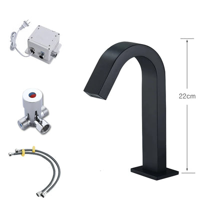 Oxg Black/Chrome Smart Sensor Basin Faucet Automatic Sensor