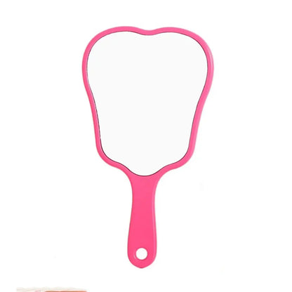 Durable Plastic Tooth-Shaped Mirror Mini Lightweight Handheld