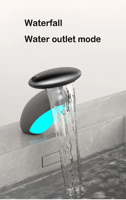 Bathroom Basin Faucet Led Light Tap Penguin Pull-Out