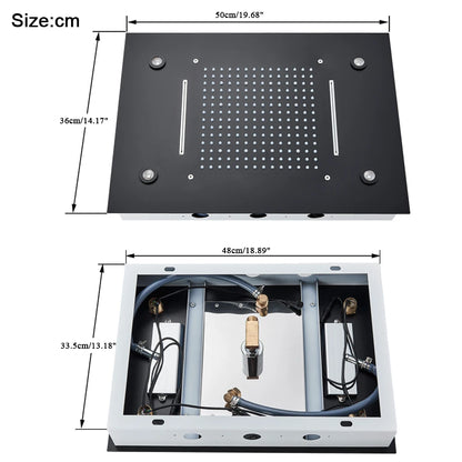 Black Led Digital Display Shower Faucet Remote Control