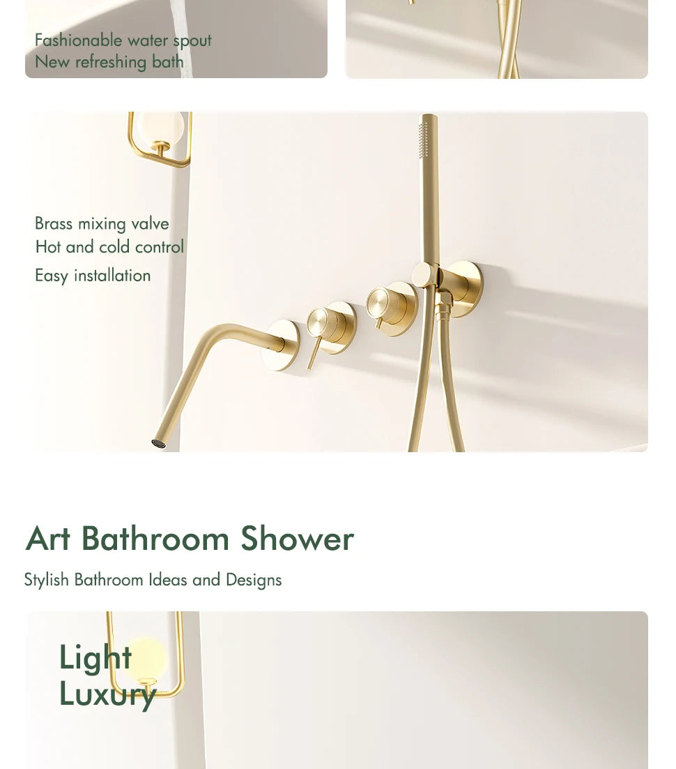 Shower Faucet Concealed Box Hand Shower Long Nose