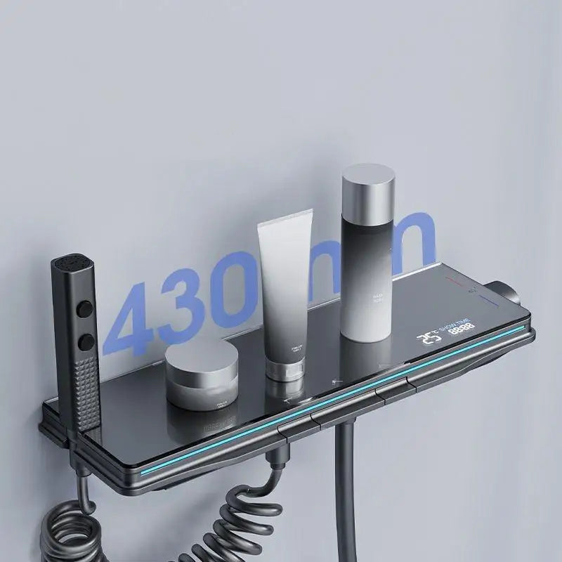 Brass Smart Temperature Display Shower System Bathtub Faucet