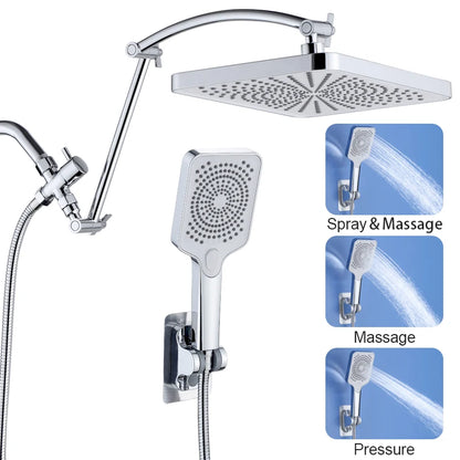 Large Panel Rectangle Rain Shower Head Handheld Spray