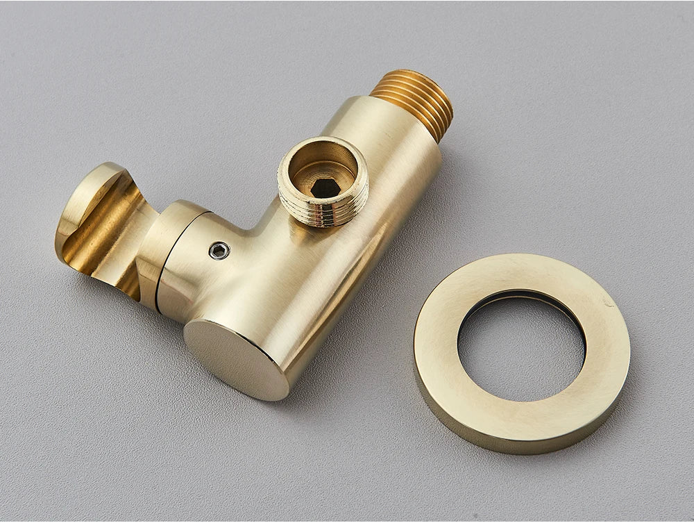 Brushed Gold Handheld Shower Bathroom Shower Faucet &