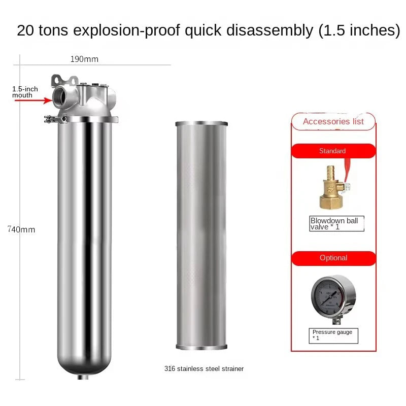 Explosion-Proof Commercial Tap Water Pre-Filter Water Purifier
