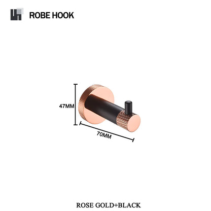 Rose Gold &Black Wall Mount Shelf Toilet Bath