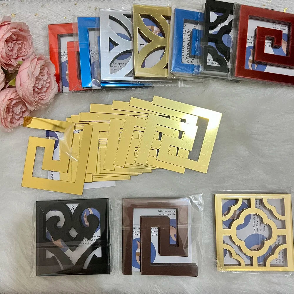 5/10cm Acrylic Wall Mirror Sticker Adhesive Living Room
