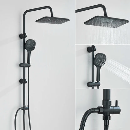 Hole Input Bathroom Shower Faucet Rainfall Head Shower