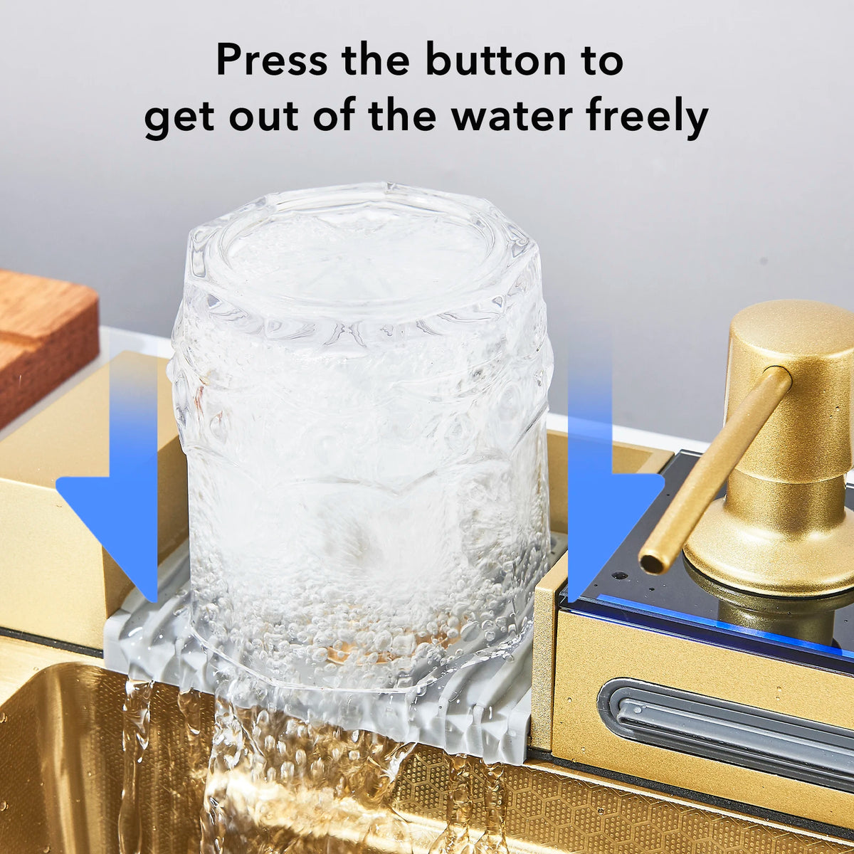 Golden Smart Digital Display Integrated Sink Temperature Control