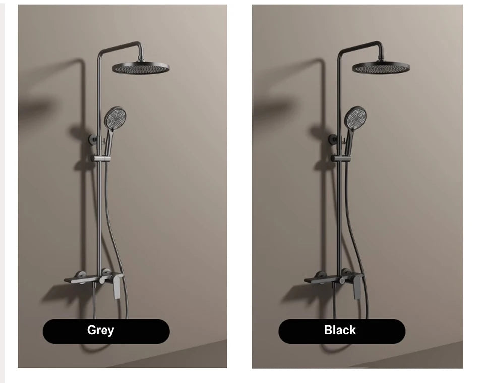 Rose Gold Bathroom Shower System 12 Inch Rain