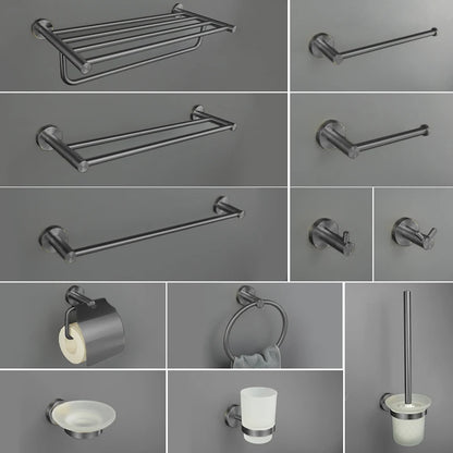 Gray Bathroom Hardware Cup Rack Towel Rack Toilet