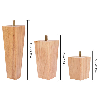 4pcs Solid Wood Furniture Legs Square Sofa Table