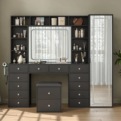 Vanity Desk Full Length Mirror Led Makeup Mirror
