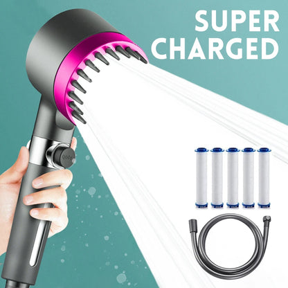 Filtered Handheld View Window Shower Head Bathroom Shower
