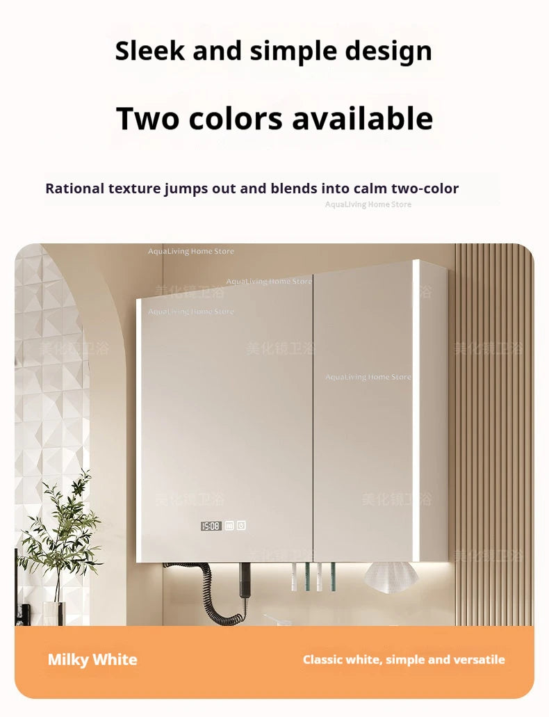 Modern Smart Bathroom Mirror Cabinet Wall-Mounted Vanity Mirror