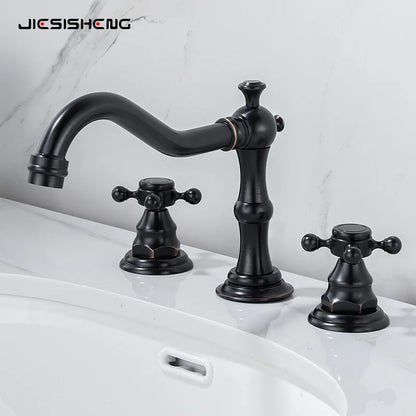 Widespread Bathroom Sink Faucet Hole Deck Mounted Dual