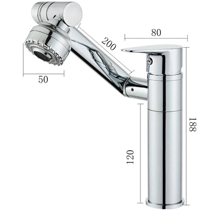 Basin Faucet Modern Bathroom Mixer Tap Black/Chrome Wash