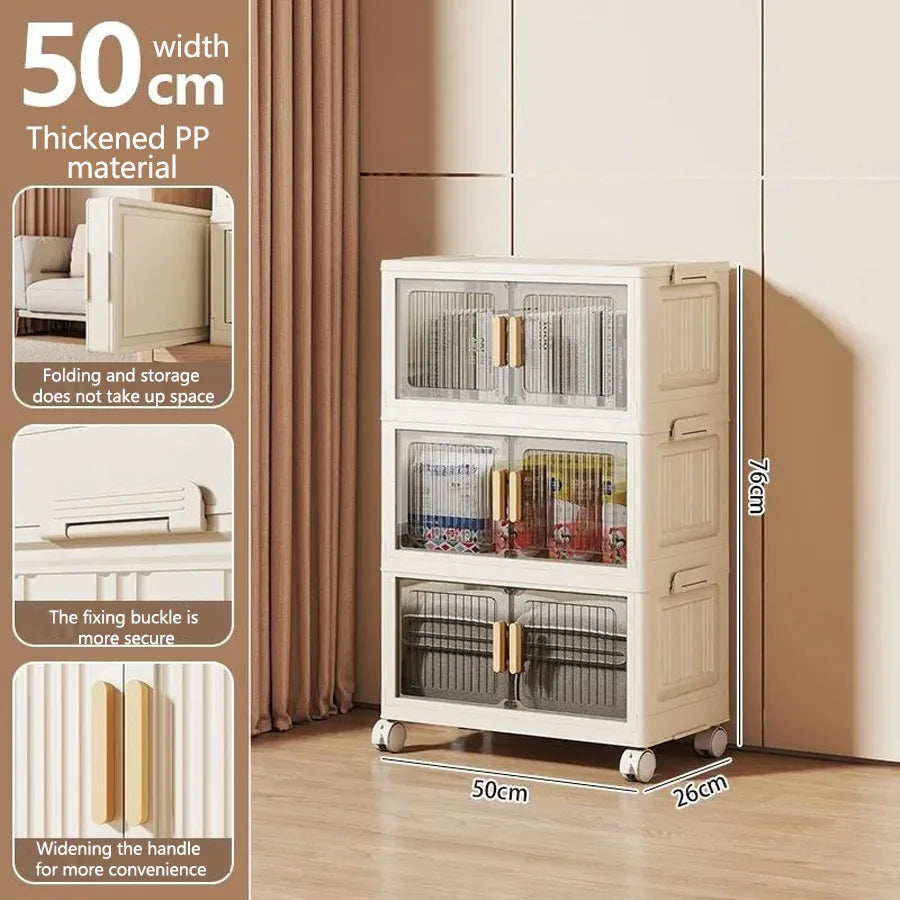 Multi-Functional Folding Storage Cabinet Doors Office Bathroom